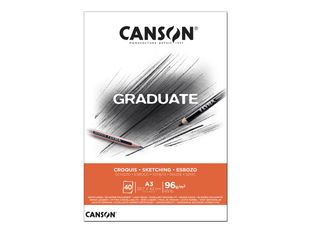 Canson Graduate - Bloc dessin croquis - 40 feuilles - A3 - 96 gr