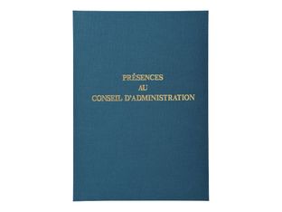 Exacompta - Registre Présences au conseil d'administration - 29,7 x 21 cm - 100 pages