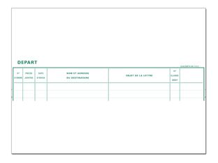 Exacompta - Registre Départ du courrier - 32 x 27 cm - 200 pages