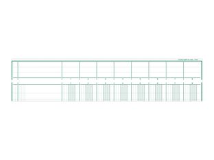 Exacompta - Piqûre à tête paresseuse - 8 colonnes sur 1 page - 32 x 25 cm - 80 pages