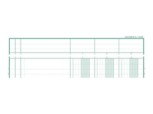 Exacompta - Piqûre à tête paresseuse - 3 colonnes sur 1 page - 29,7 x 21 cm - 80 pages