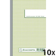 Exacompta - 10 Manifolds Carnets quadrillés - 50 dupli - 21 x 13,5 cm