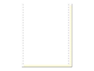 Exacompta - Papier listing blanc/jaune - 1000 feuilles 240 mm x 12" - bandes Caroll détachables - 2 plis