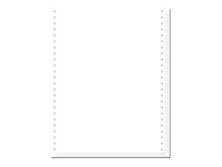 Exacompta - Papier listing blanc - 1000 feuilles 240 mm x 12" - bandes Caroll détachables - microperforations 4 côtés - 2 plis