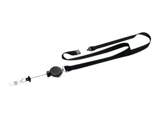Durable - Lacet textile pour badge - système anti-étranglement - noir