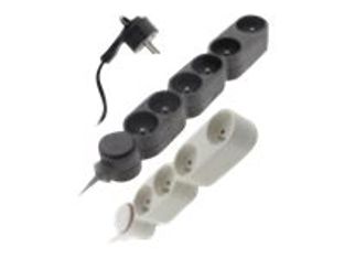 zenitech - Multiprise 3 prises avec interrupteur - blanc - 1m50