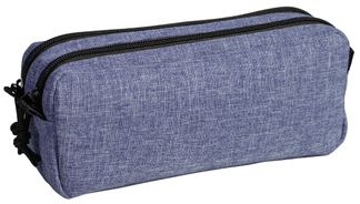 Trousse rectangulaire School 2 compartiments - bleu - Carpentras