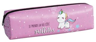 Trousse rectangulaire School "Ma vie de licorne" - 1 compartiment - disponible dans différents modèles - Carpentras