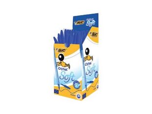BIC Cristal SOFT - 50 Stylos à bille - bleu - 1.2 mm