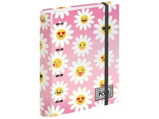Oh My Pop Happy Flower - Classeur à anneaux avec élastique - A4 - 50 feuilles incluses - Karactermania