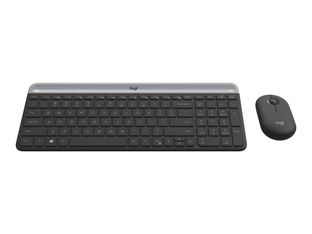 Logitech MK470 - Ensemble clavier et souris sans fil - ultra fin - Azerty - graphite