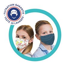 2 Masques lavables - à partir de 10 ans