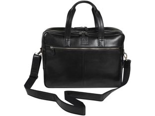 Exacompta Exactive - Sacoche pour ordinateur portable 15,6" - 2 compartiments - cuir noir