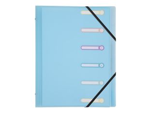 Exacompta Chromaline - Trieur polypro 6 positions - disponible dans différentes couleurs pastels