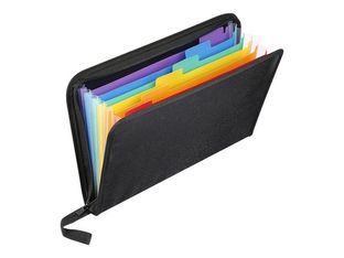 Viquel Rainbow Class - Trieur à soufflet 6 positions - A4 - noir opaque