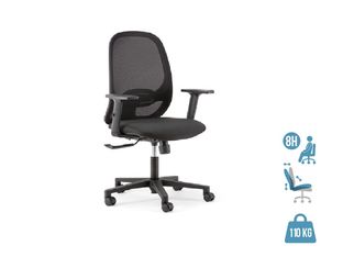 Fauteuil de bureau GRACE - accoudoirs réglables - noir