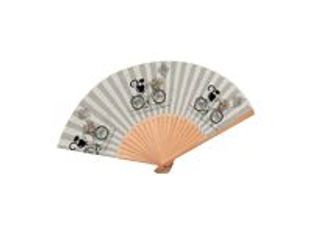 Kiub Bug Art - Eventail en bambou - Chat sur vélo