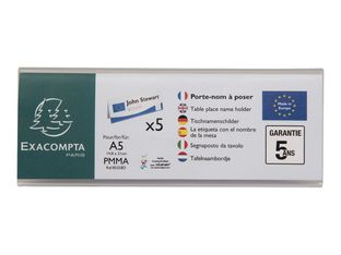 Exacompta - 5 Porte-noms double face - pour 210 x 75 mm