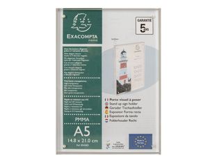Exacompta - Porte-visuel fermeture magnétique - A5 - double face