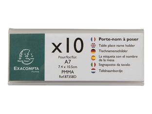 Exacompta - 10 Porte-noms double face - pour 105 x 40 mm