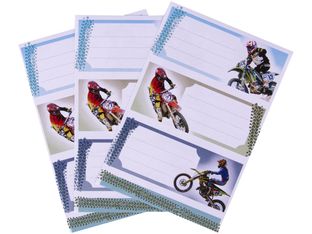Apli Motos - 9 Étiquettes scolaires - 36 x 81 mm