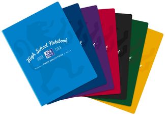 Oxford High School - Cahier 24 x 32 cm - 96 pages - grands carreaux (Seyes) - disponible dans différentes couleurs