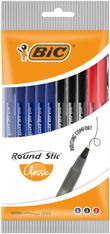 BIC Round Stic - Pack de 10 stylos à bille - couleurs assorties