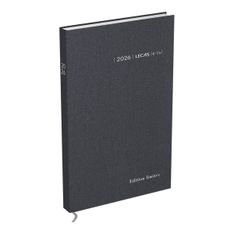 Lecas Carré Euro Centimes - Agenda 1 jour par page - 14 x 22 cm - édition limitée - anthracite