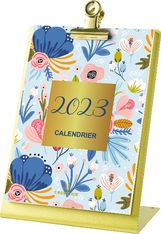 Calendrier mensuel illustré sur chevalet doré - 10,5 x 14,8 cm - Oberthur