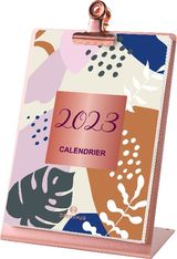 Calendrier mensuel illustré sur chevalet or rose - 10,5 x 14,8 cm - Oberthur