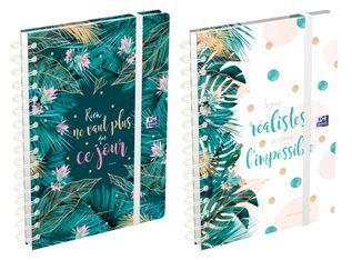 Agenda à spirale Oxford &Me - 1 semaine sur 2 pages - 15 x 21 cm - disponible dans différentes couleurs - Hamelin