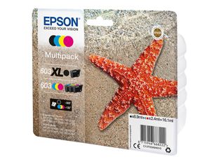 Epson 603 Etoile de mer - pack de 4 - noir XL, jaune, cyan, magenta - cartouche d'encre originale