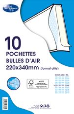 La Couronne - 10 Pochettes bulles - 220 x 340 mm - bande auto-adhésive
