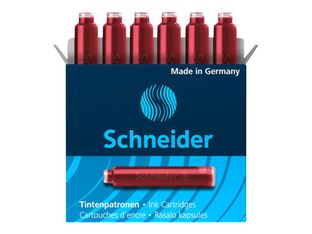 Schneider - 6 Cartouches d'encre pastel - rouge