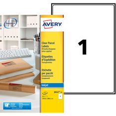 Avery - étiquettes d'adresses transparentes - 25 étiquette(s) - A4