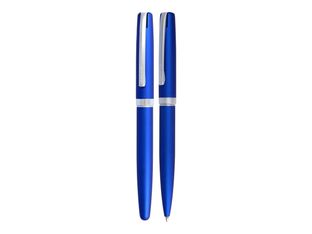 Online Eleganza - Parure stylo à bille/stylo plume - bleu satin