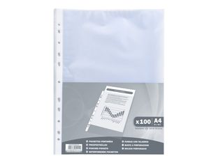 Exacompta - 100 Pochettes perforées - A4 - grainées - 4/100