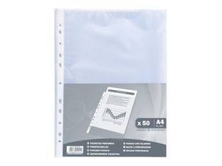 Exacompta - 50 Pochettes perforées - A4 - grainées - 4/100