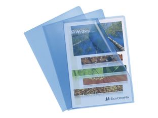 Exacompta - 100 Pochettes coin grainées - A4 - 12/100 - bleu