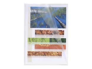 Exacompta - 100 Pochettes coin grainées - A5 - 12/100 - cristal