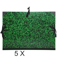 Exacompta - 5 Cartons à dessin - 47 x 62 cm - vert - fermeture par cordons