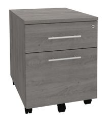 Caisson mobile IRIS - L43 x H56 x P60 cm - 2 tiroirs - imitation Chêne gris