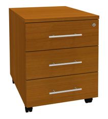 Caisson mobile IRIS - L43 x H56 x P60 cm - 3 tiroirs - imitation Merisier