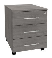 Caisson mobile IRIS - L43 x H56 x P60 cm - 3 tiroirs - imitation Chêne gris