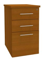 Caisson bout de bureau EXPRIM/LOFTER - L47 x P60 cm - imitation Merisier