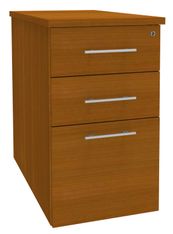 Caisson bout de bureau EXPRIM/LOFTER - L47 x P80 cm - imitation Merisier