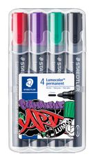 STAEDTLER Lumocolor 352 - 4 Marqueurs - couleurs assorties -  pointe ogive