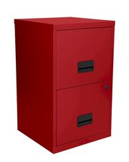 Classeur 2 tiroirs pour dossiers suspendus - 66 x 40 x 40 cm - terracota