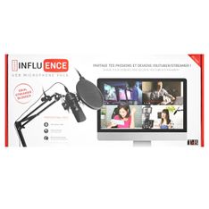 T'nB PACK STREAMER - Pack micro + filtre + bras articulé pour youtubers et stremer- noir