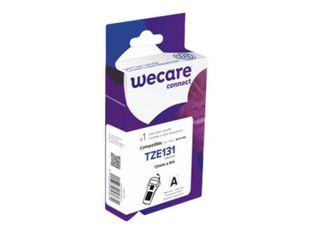 Wecare ruban d'étiquette compatible Brother TZE131 - 1 rouleau (1,2 cm x 8 m) - fond transparent écriture noire